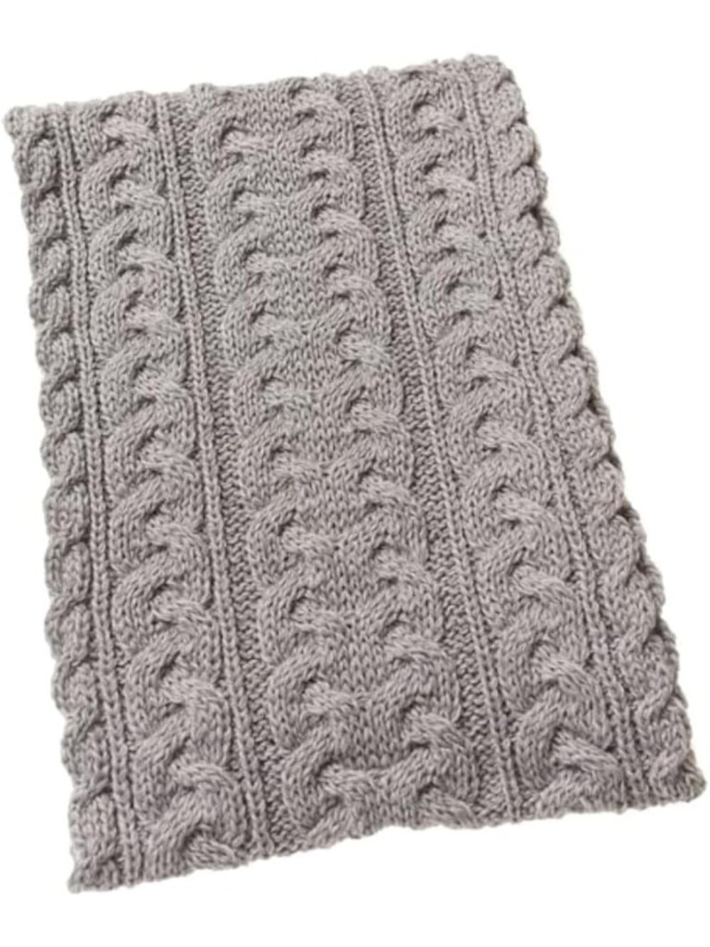 Cozy Heavyweight Irish Cable Knit Scarf for Cold Weather - 100% Merino Wool